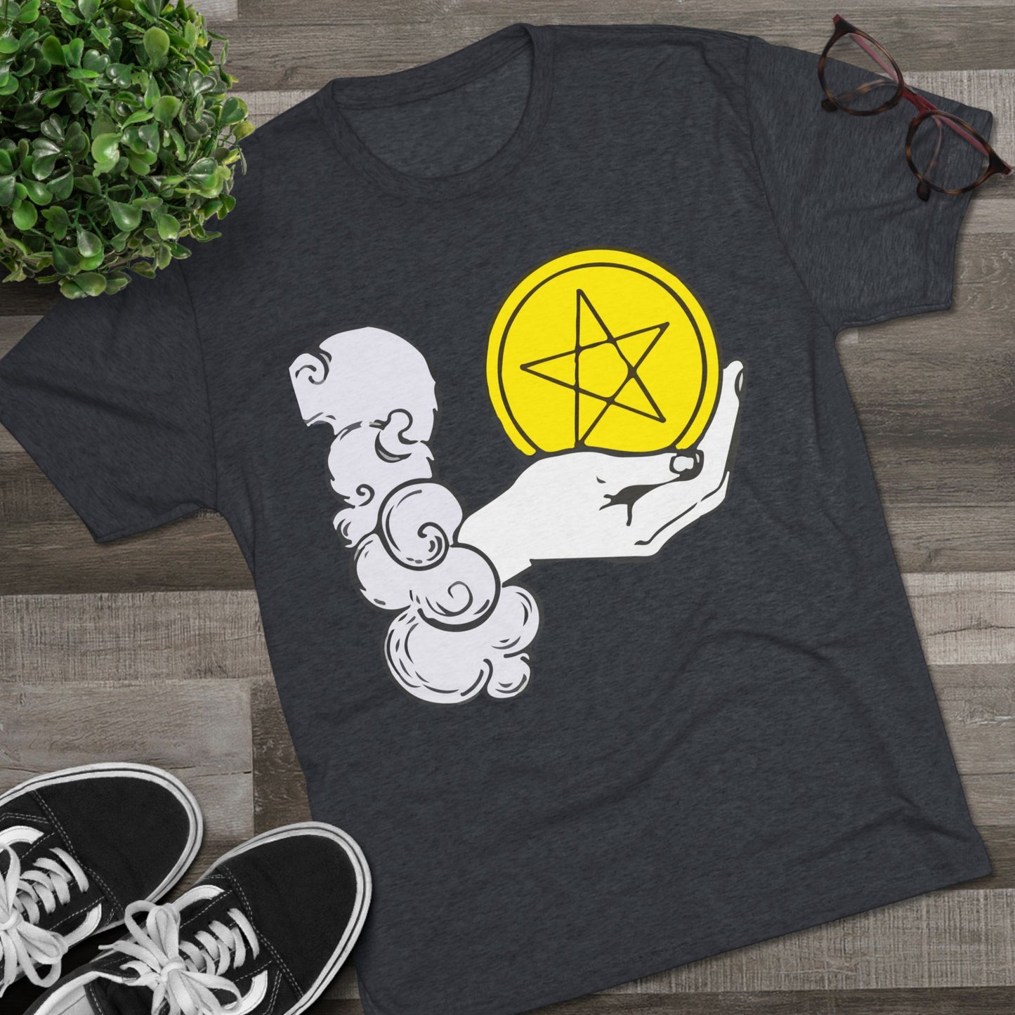 Ace of Pentacles - Unisex Tri-Blend Crew Tee