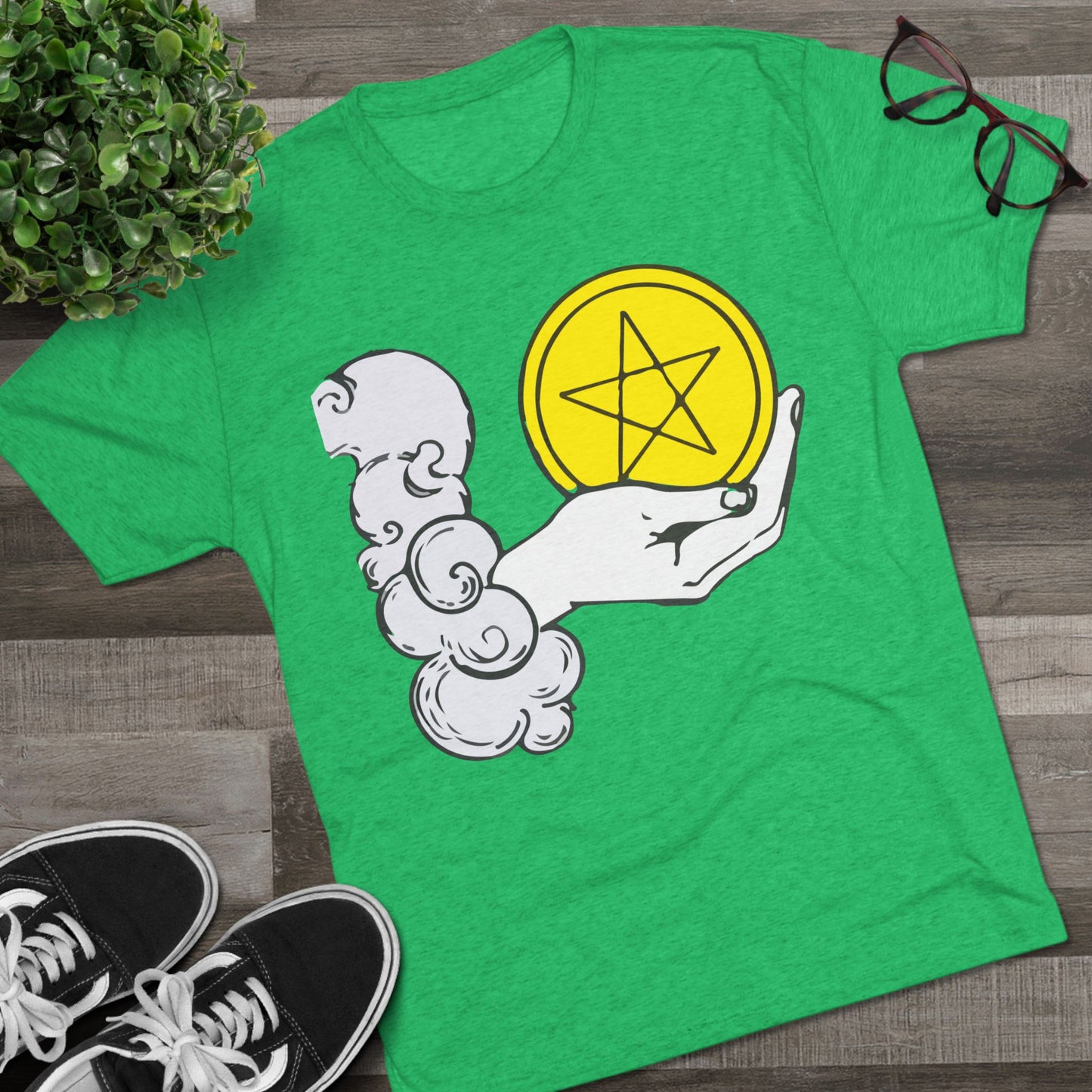 Ace of Pentacles - Unisex Tri-Blend Crew Tee
