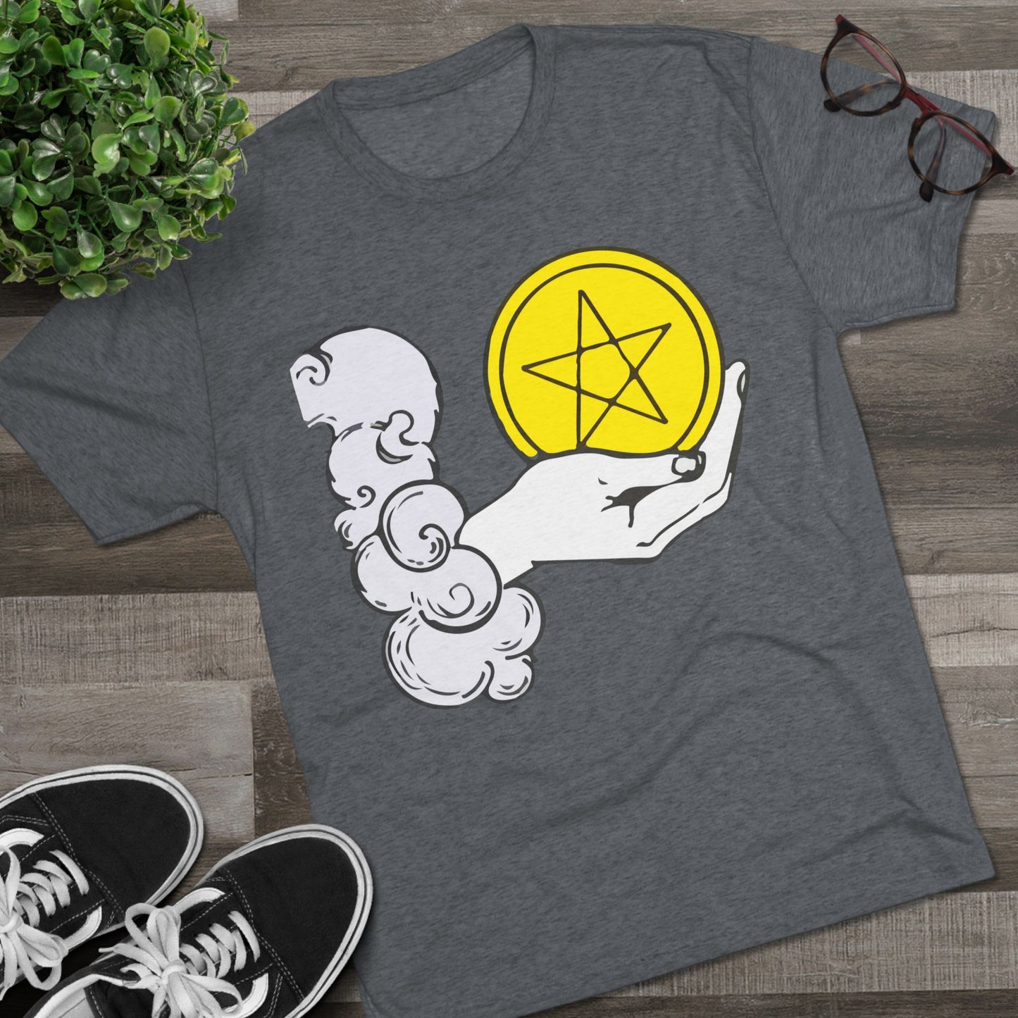 Ace of Pentacles - Unisex Tri-Blend Crew Tee