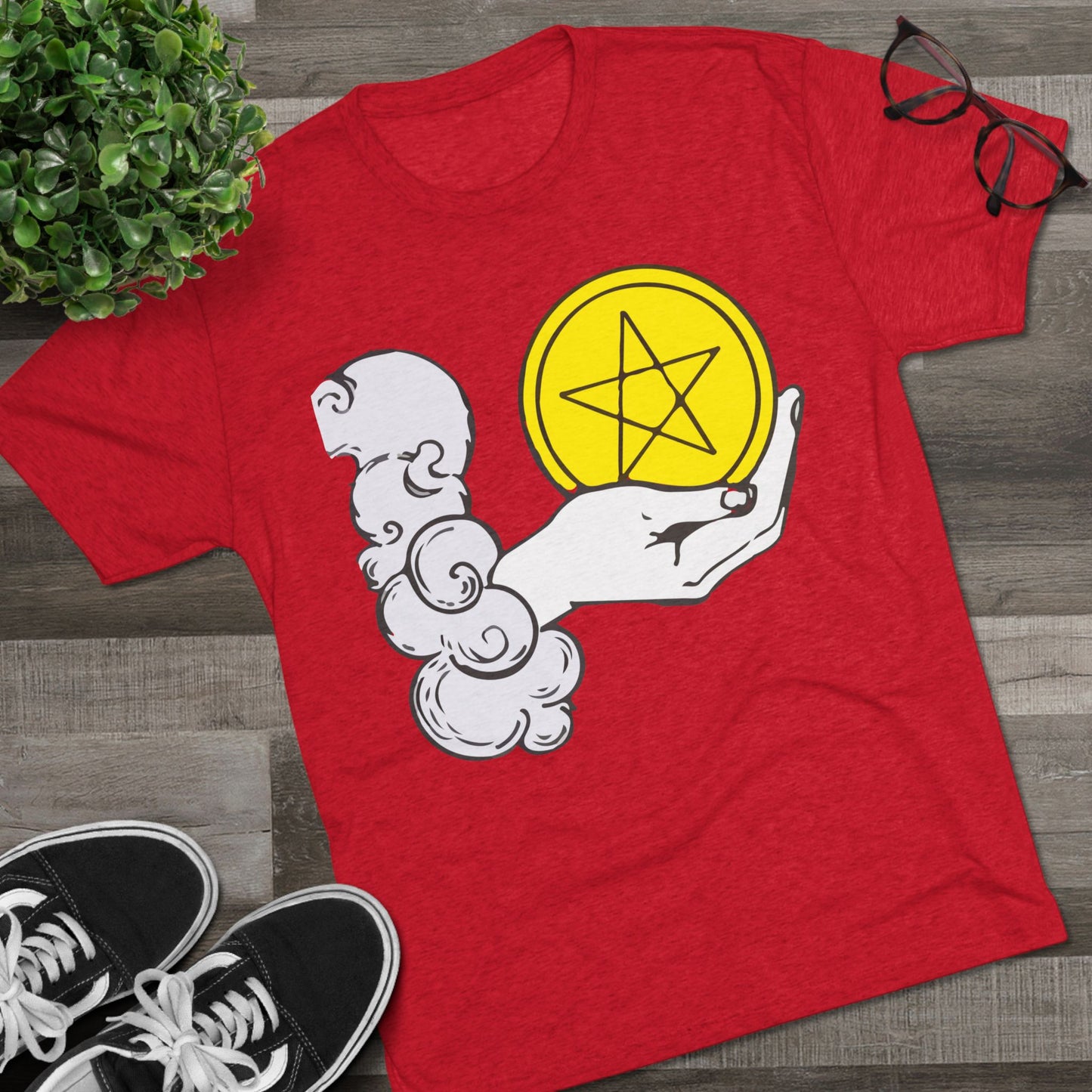 Ace of Pentacles - Unisex Tri-Blend Crew Tee
