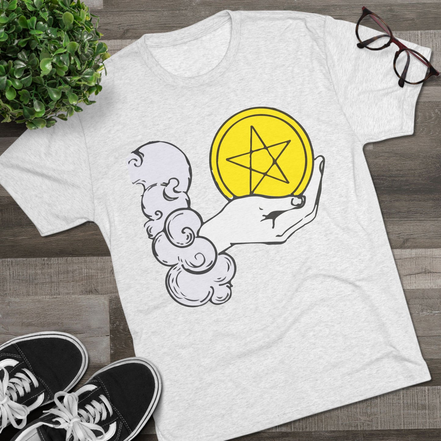 Ace of Pentacles - Unisex Tri-Blend Crew Tee
